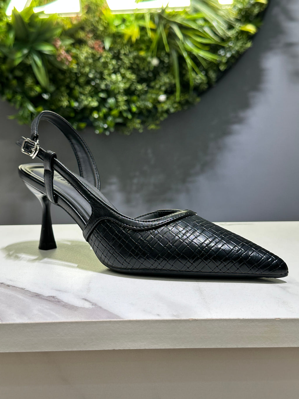 ZAZA Celina Textured Slingback Heels