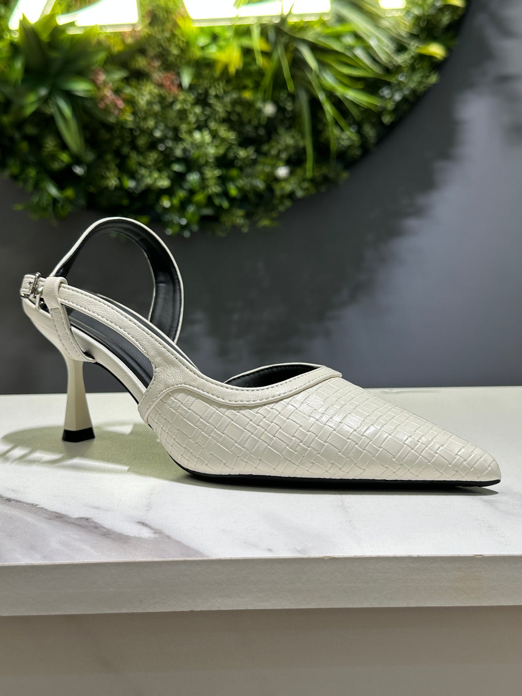 ZAZA Celina Textured Slingback Heels