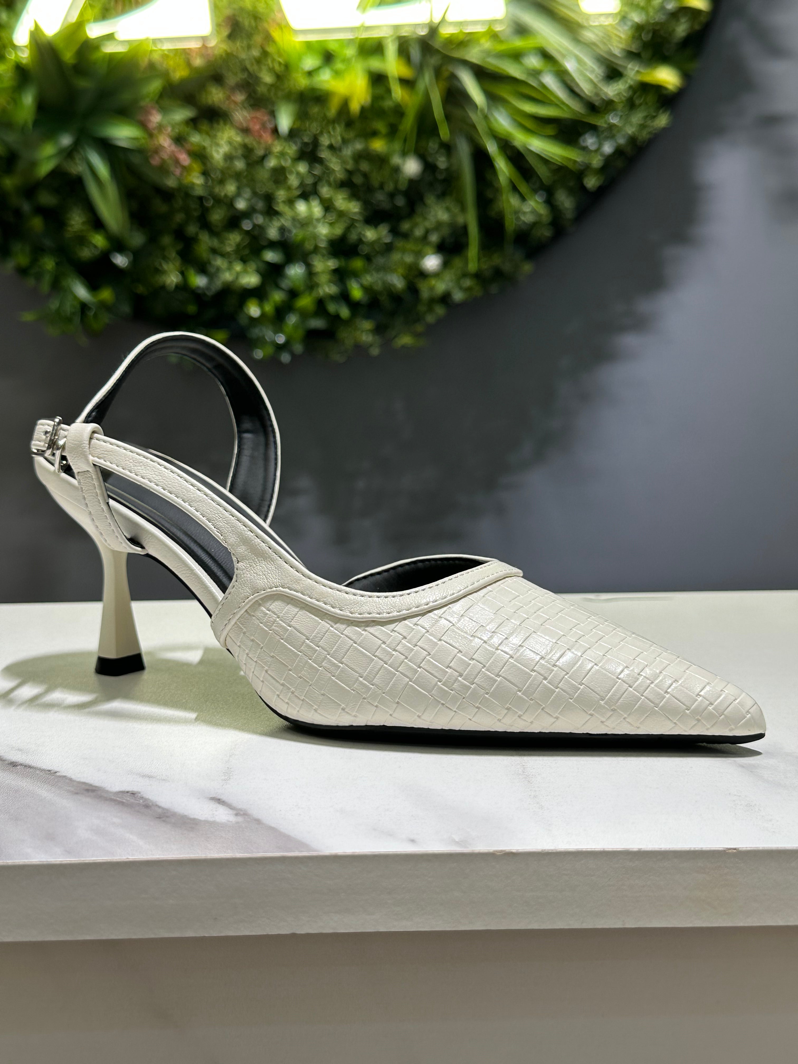 ZAZA Celina Textured Slingback Heels