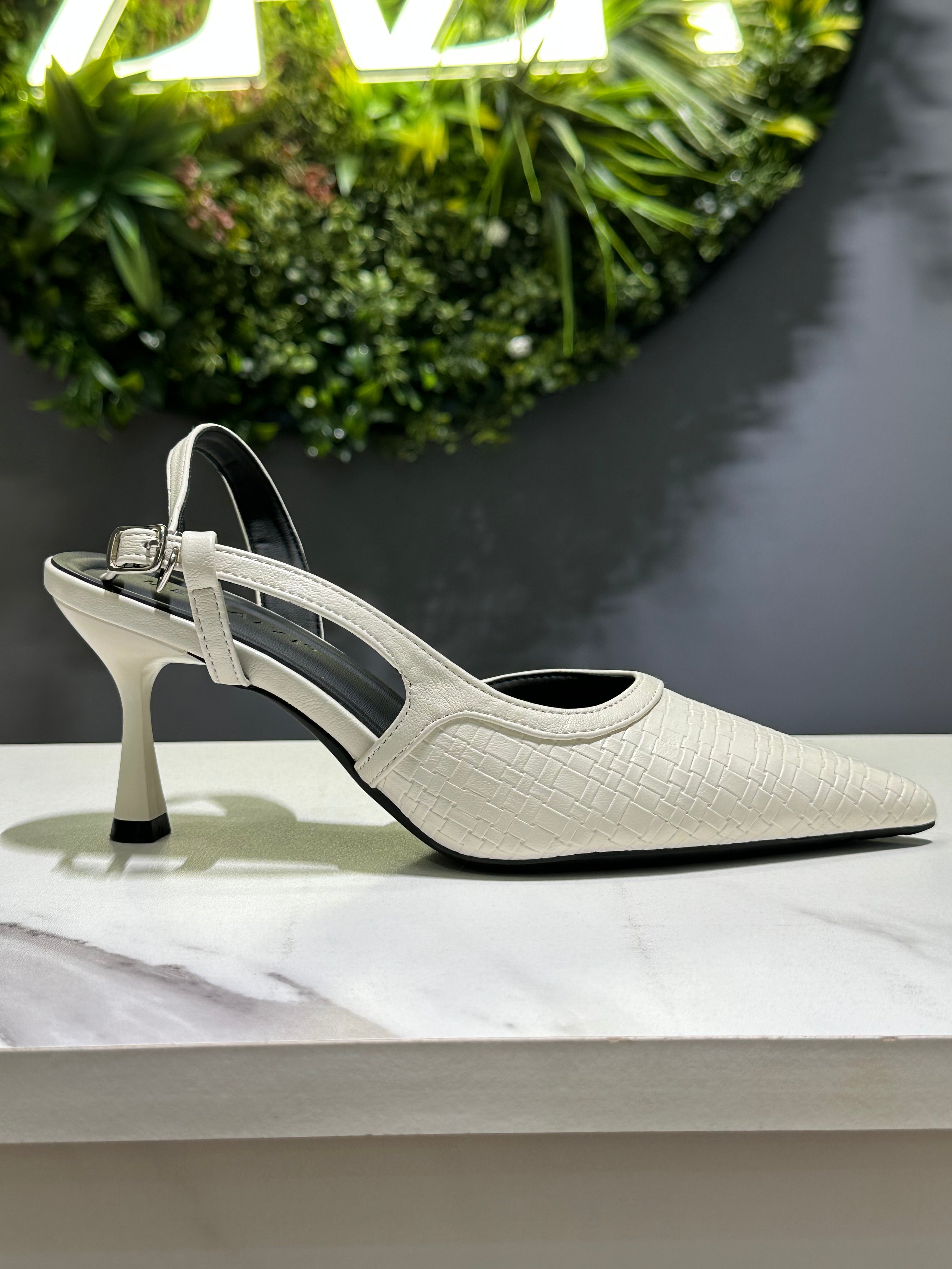 ZAZA Celina Textured Slingback Heels