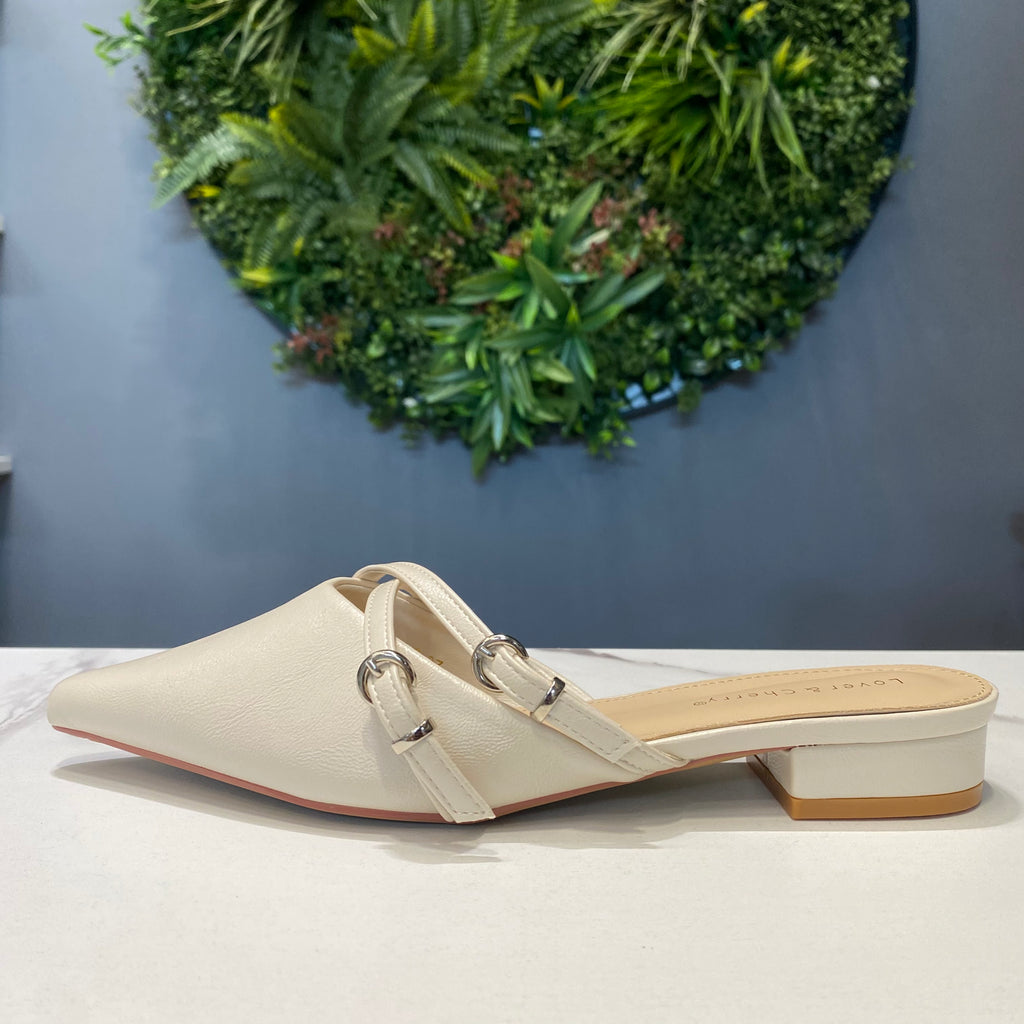 ZAZA Nadia – Elegant Buckle Mule Flats