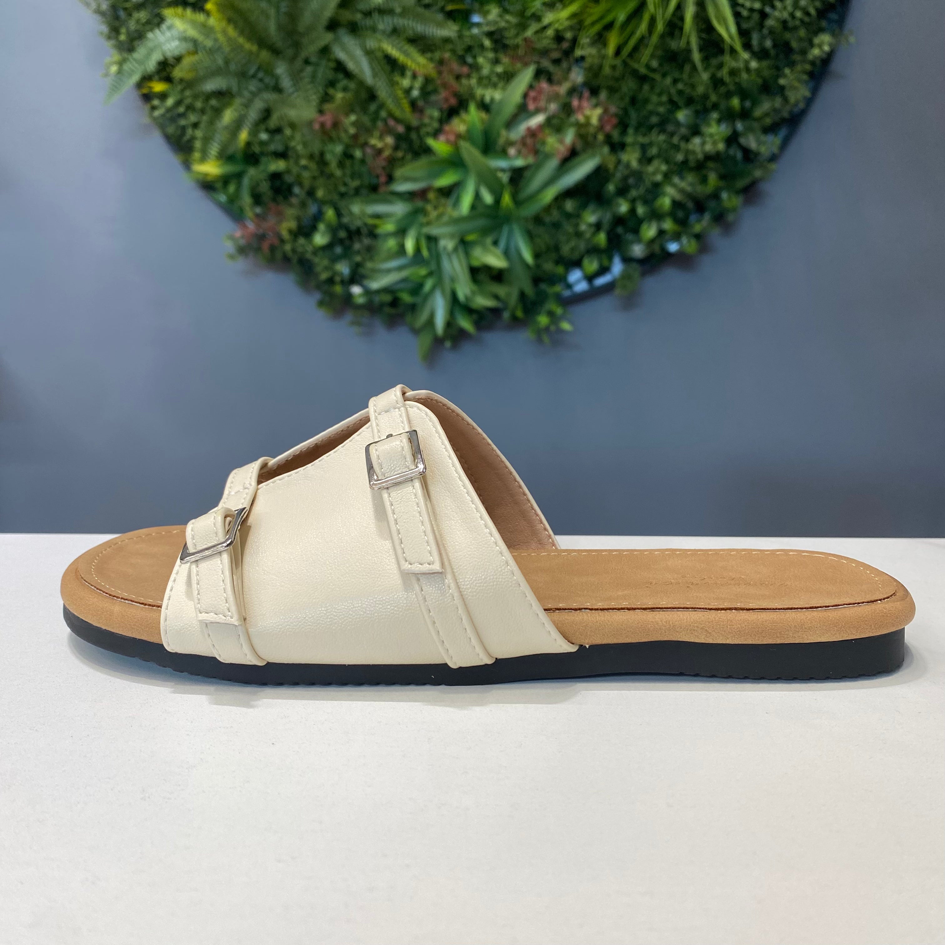 ZAZA Jessica – Double Buckle Comfort Slides