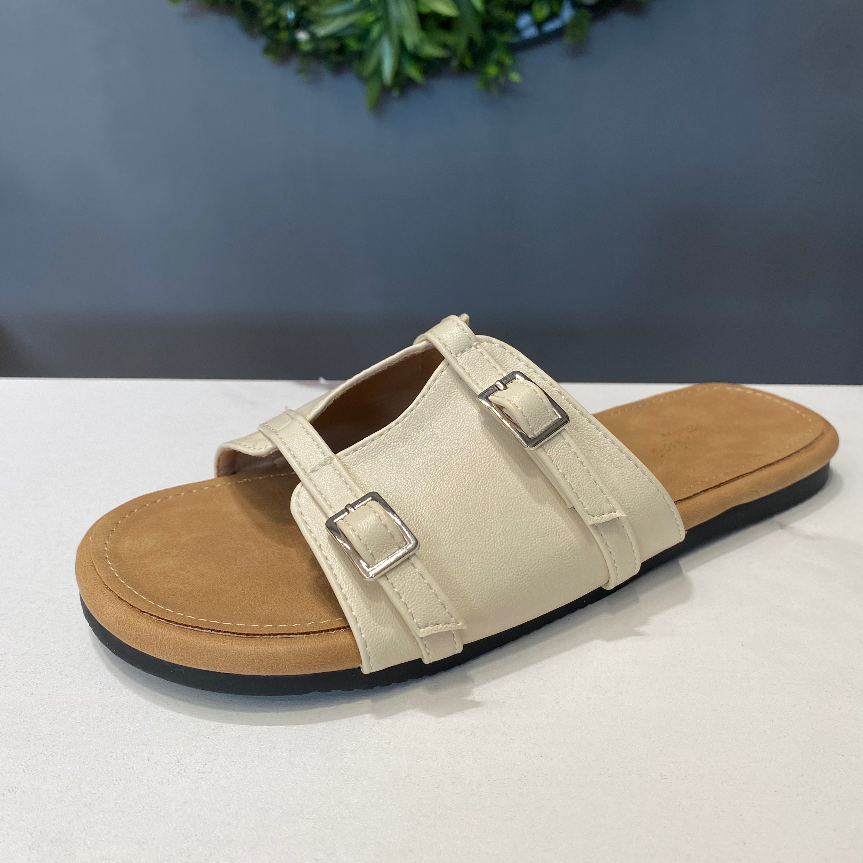 ZAZA Jessica – Double Buckle Comfort Slides