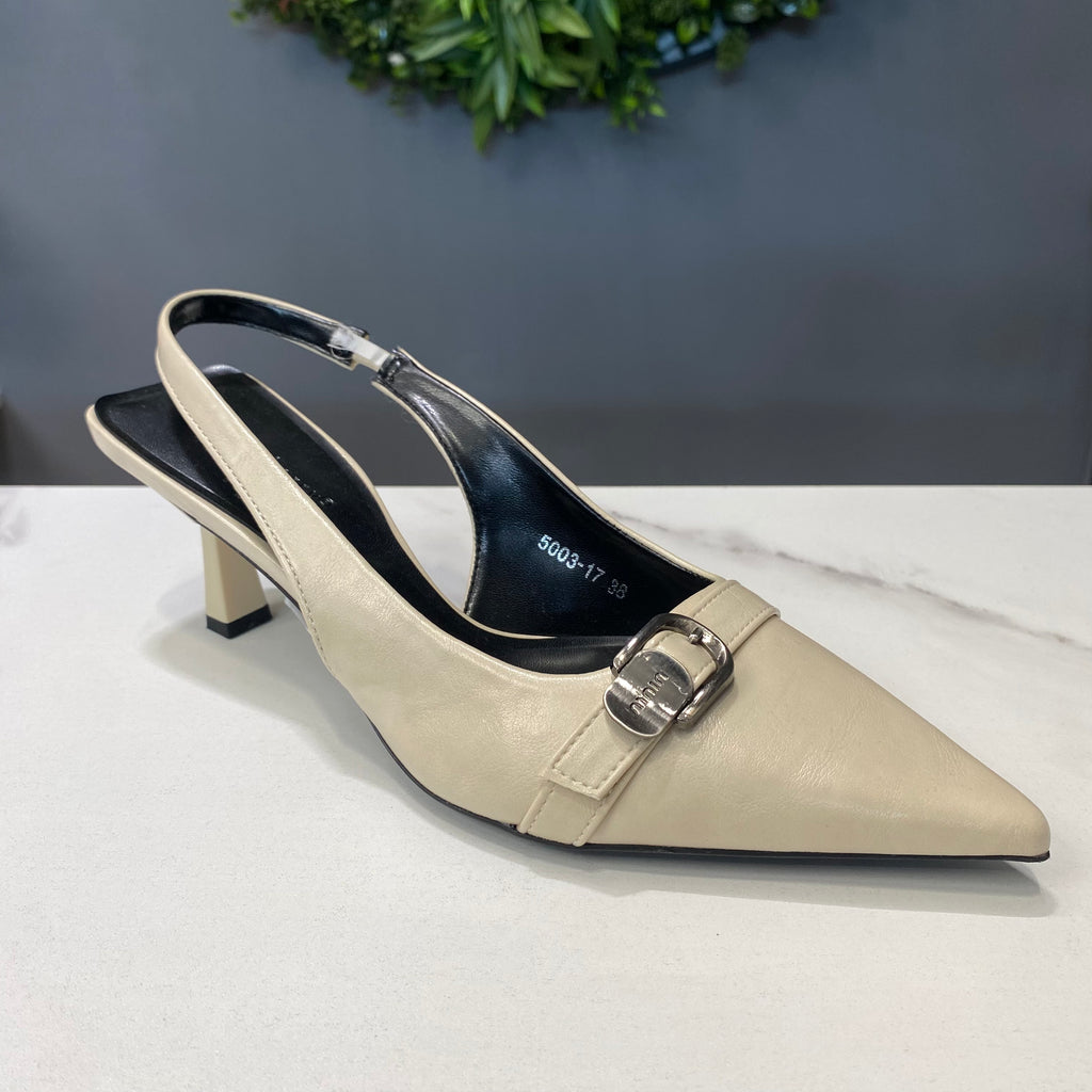 ZAZA Victoria – Classic Buckle Slingback Heels