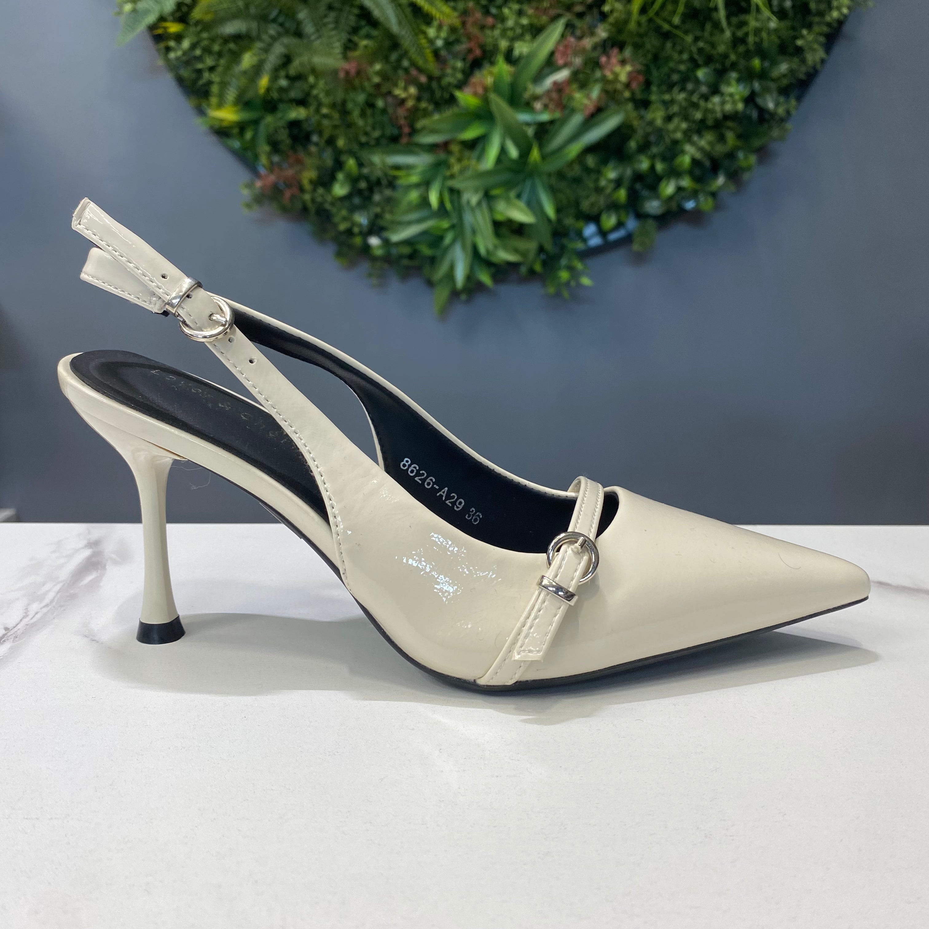 ZAZA Sarah – Elegant Buckle Slingback Heels
