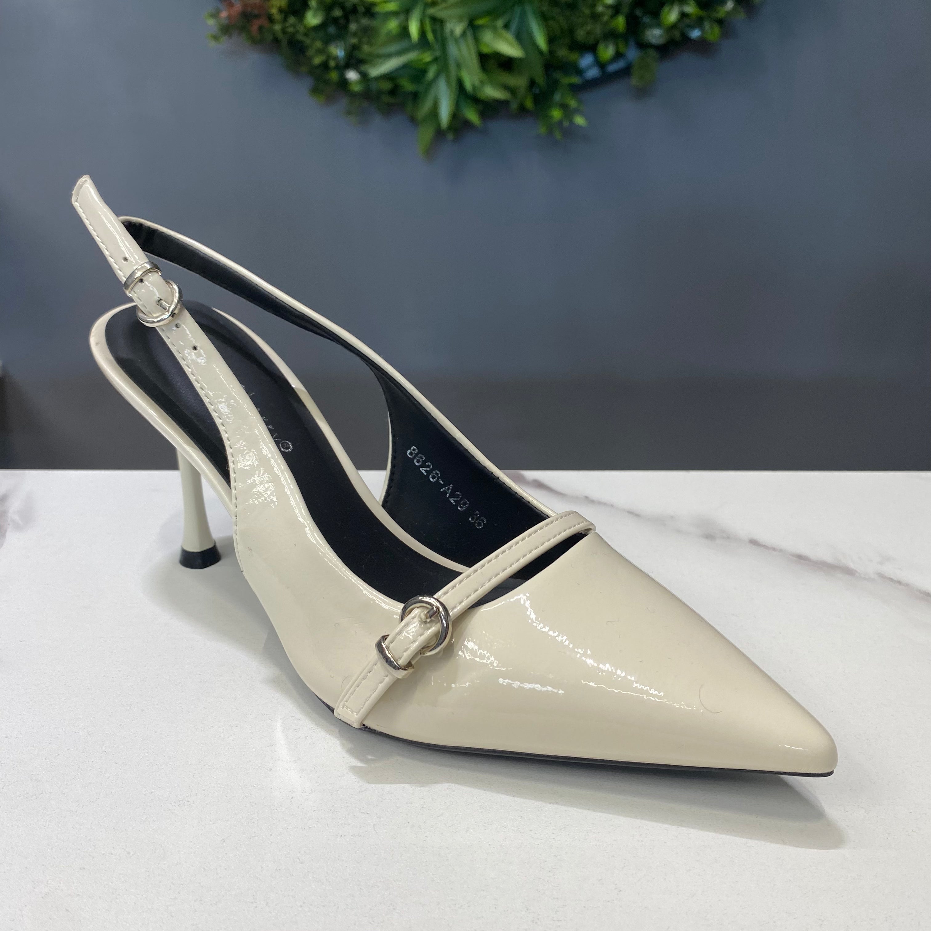 ZAZA Sarah – Elegant Buckle Slingback Heels