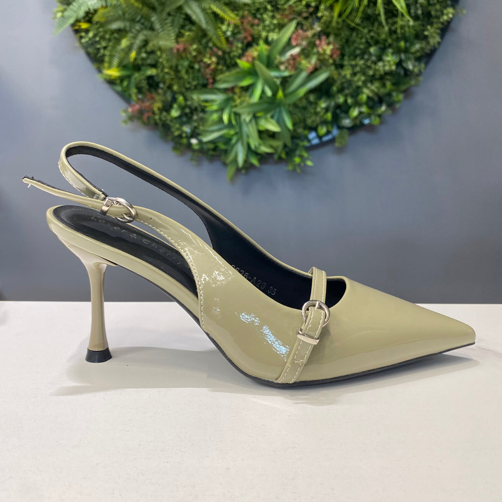 ZAZA Sarah – Elegant Buckle Slingback Heels