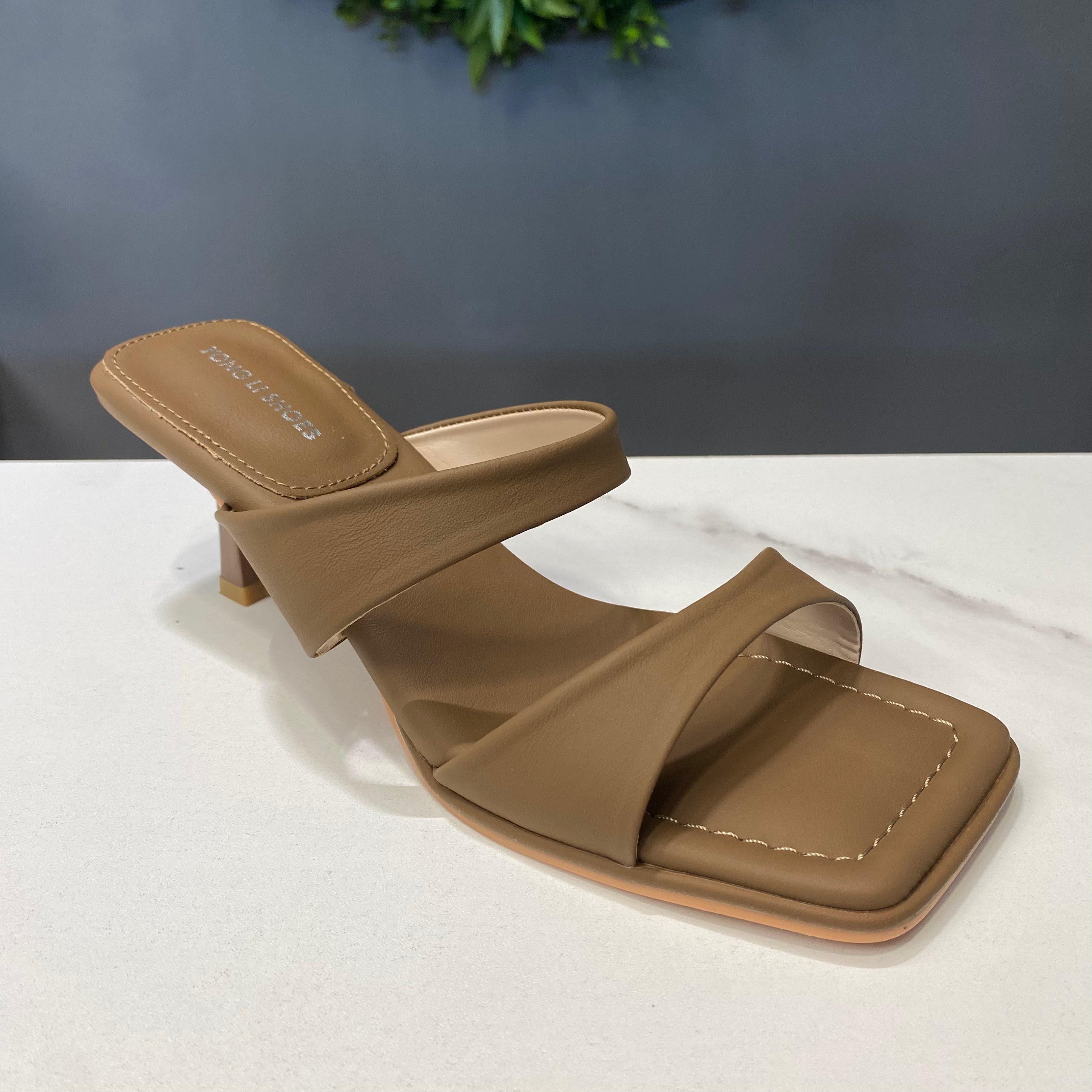 ZAZA Suzy – Elegant Double Strap Mule Heels