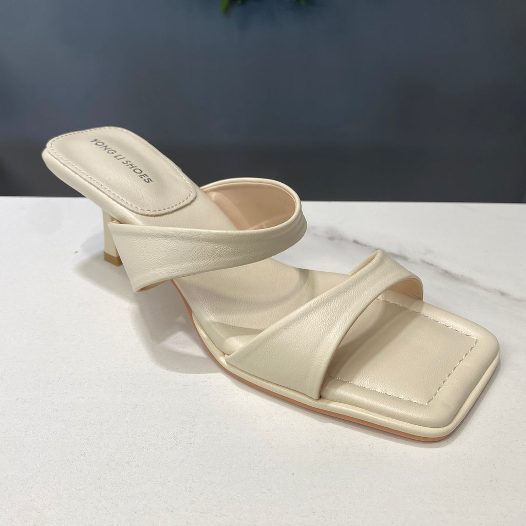 ZAZA Suzy – Elegant Double Strap Mule Heels