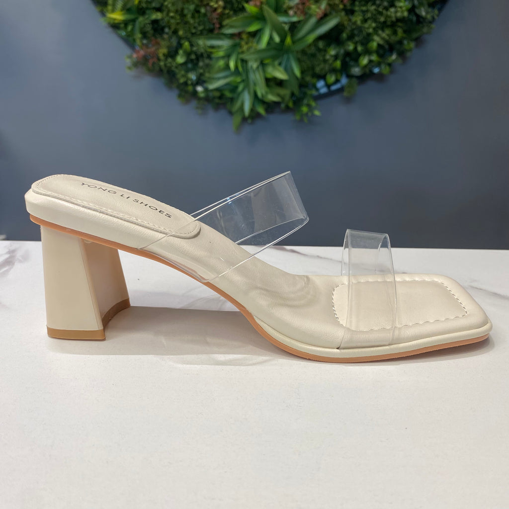 ZAZA Alexa – Clear Strap Block Heel Sandals