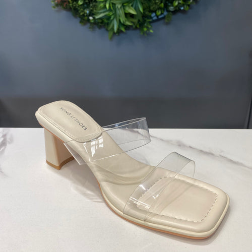 ZAZA Alexa – Clear Strap Block Heel Sandals