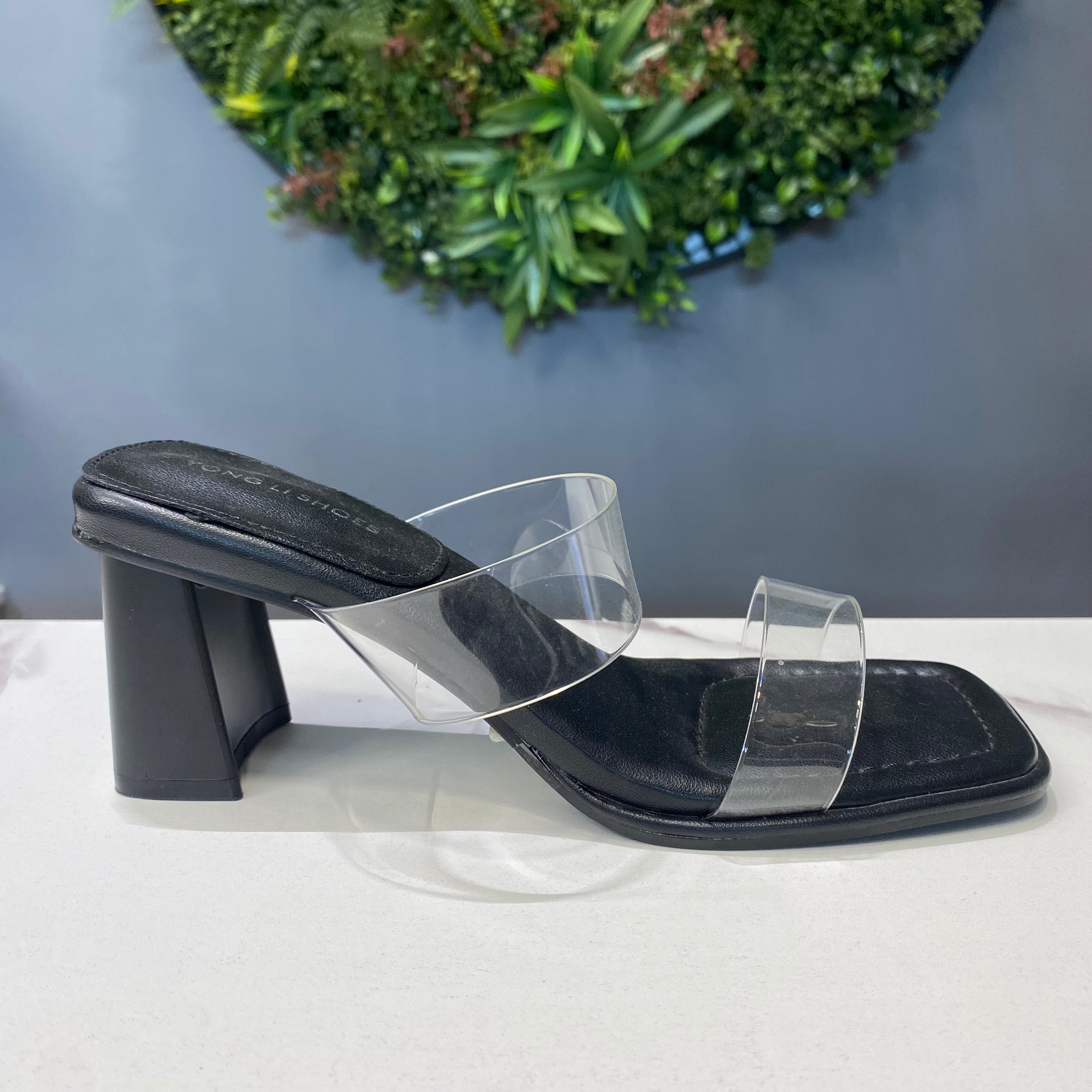 ZAZA Alexa – Clear Strap Block Heel Sandals