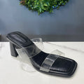 ZAZA Alexa – Clear Strap Block Heel Sandals