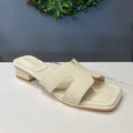 ZAZA Emily – Textured Cut-Out Block Heel Sandals