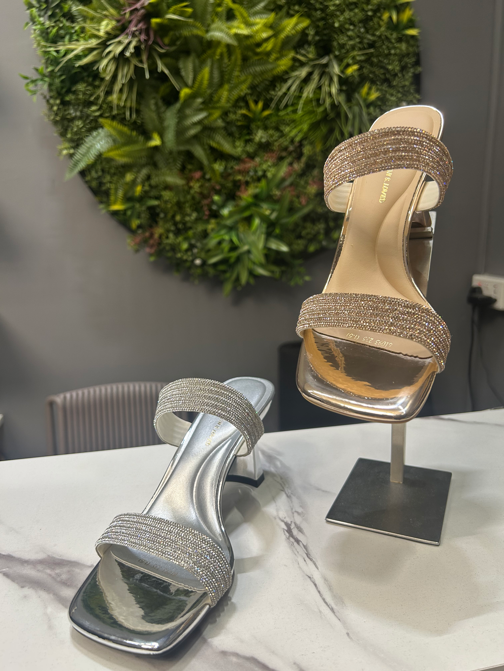 ZAZA Celeste Crystal Mule Heel