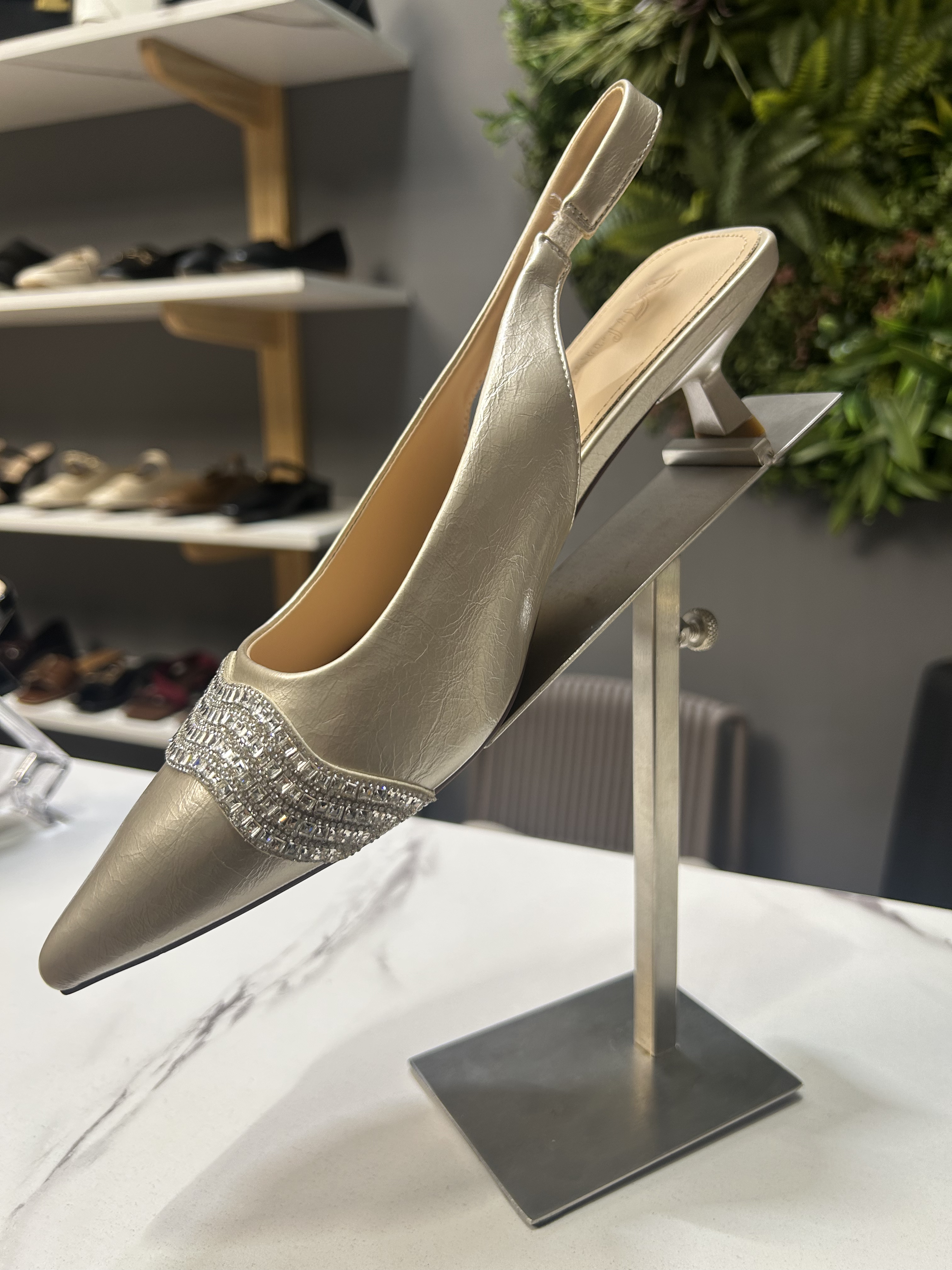ZAZA Celeste Crystal Slingback Heels