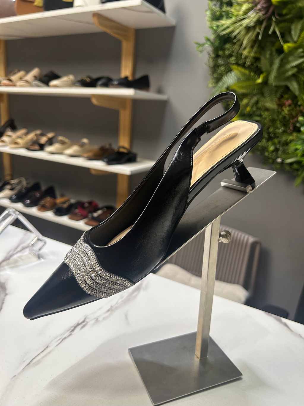 ZAZA Celeste Crystal Slingback Heels
