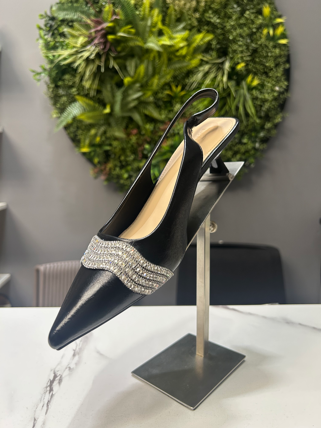 ZAZA Celeste Crystal Slingback Heels