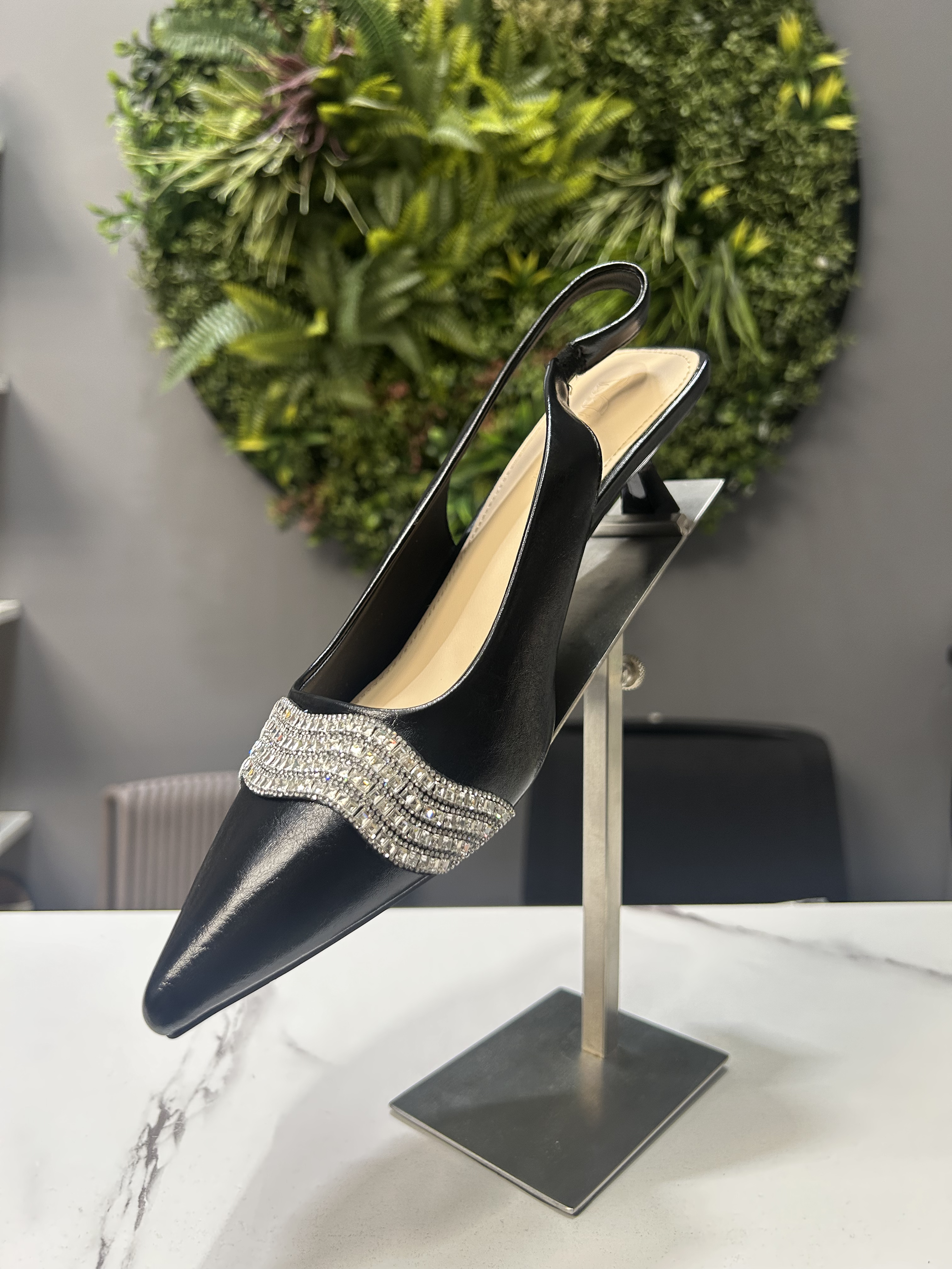 ZAZA Celeste Crystal Slingback Heels