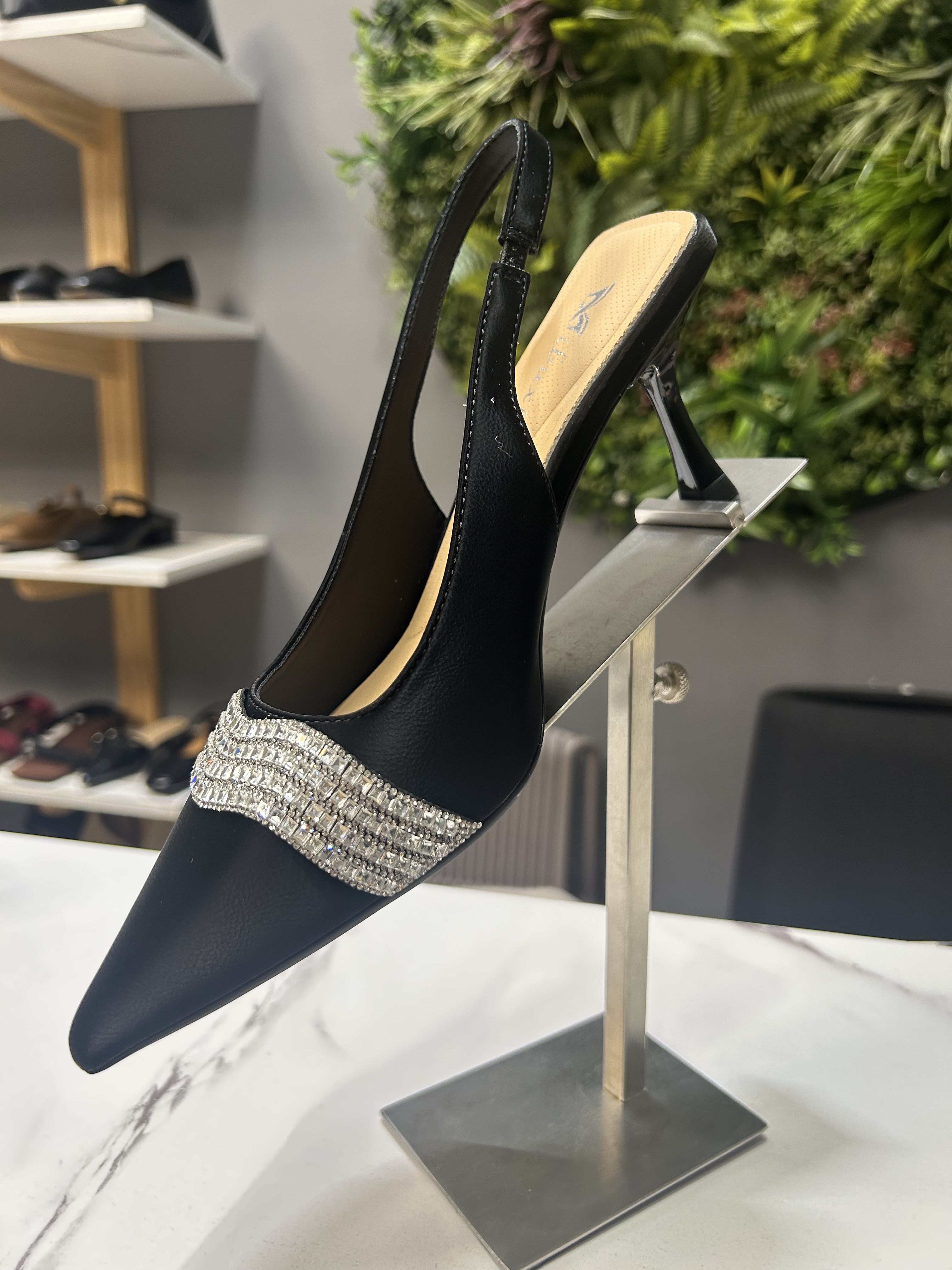 ZAZA Bianca Crystal Slingback Heels