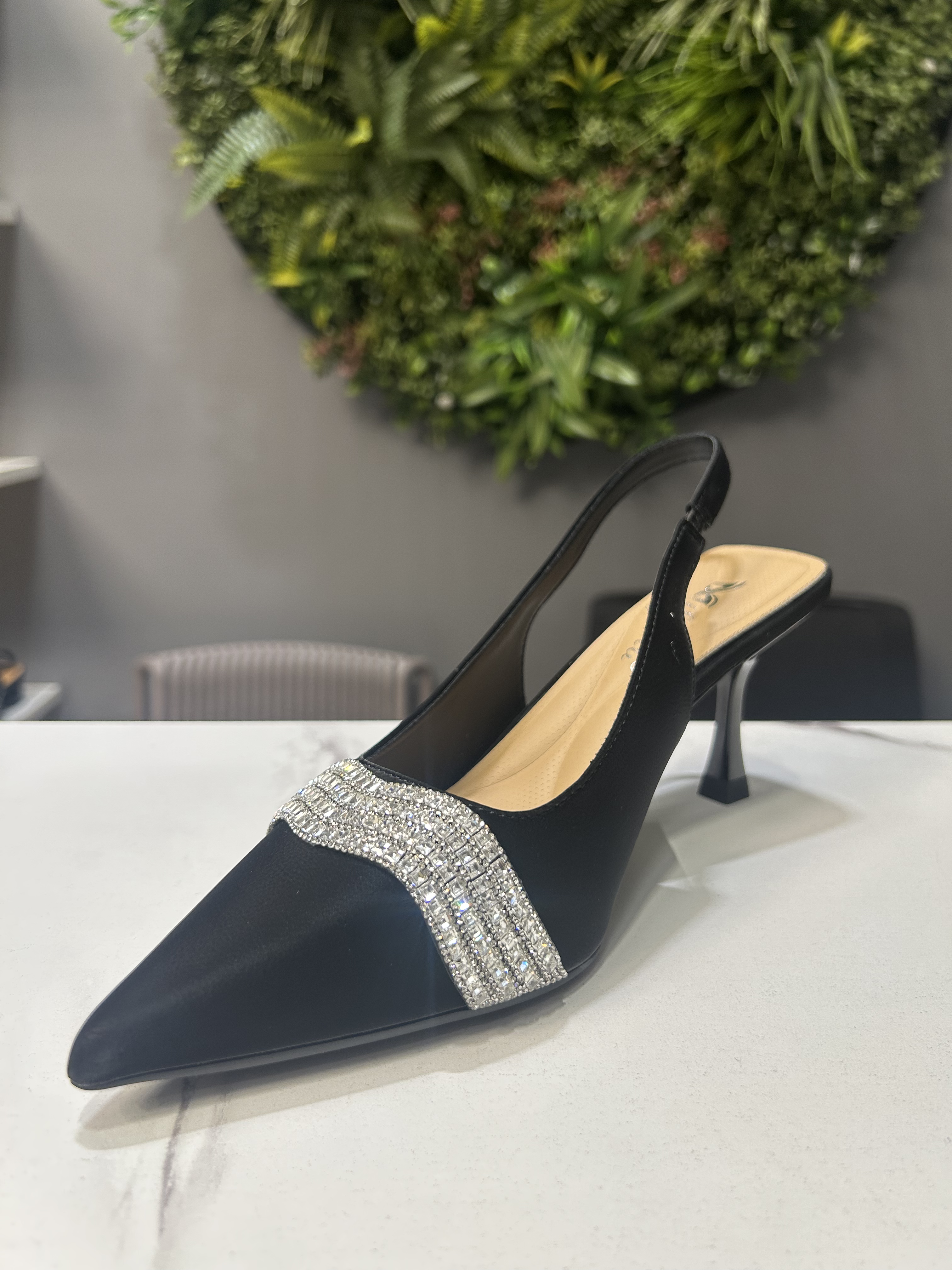 ZAZA Bianca Crystal Slingback Heels