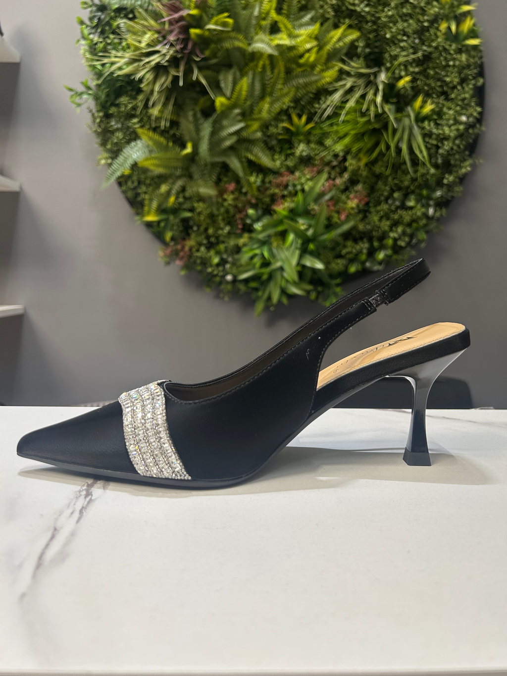 ZAZA Bianca Crystal Slingback Heels