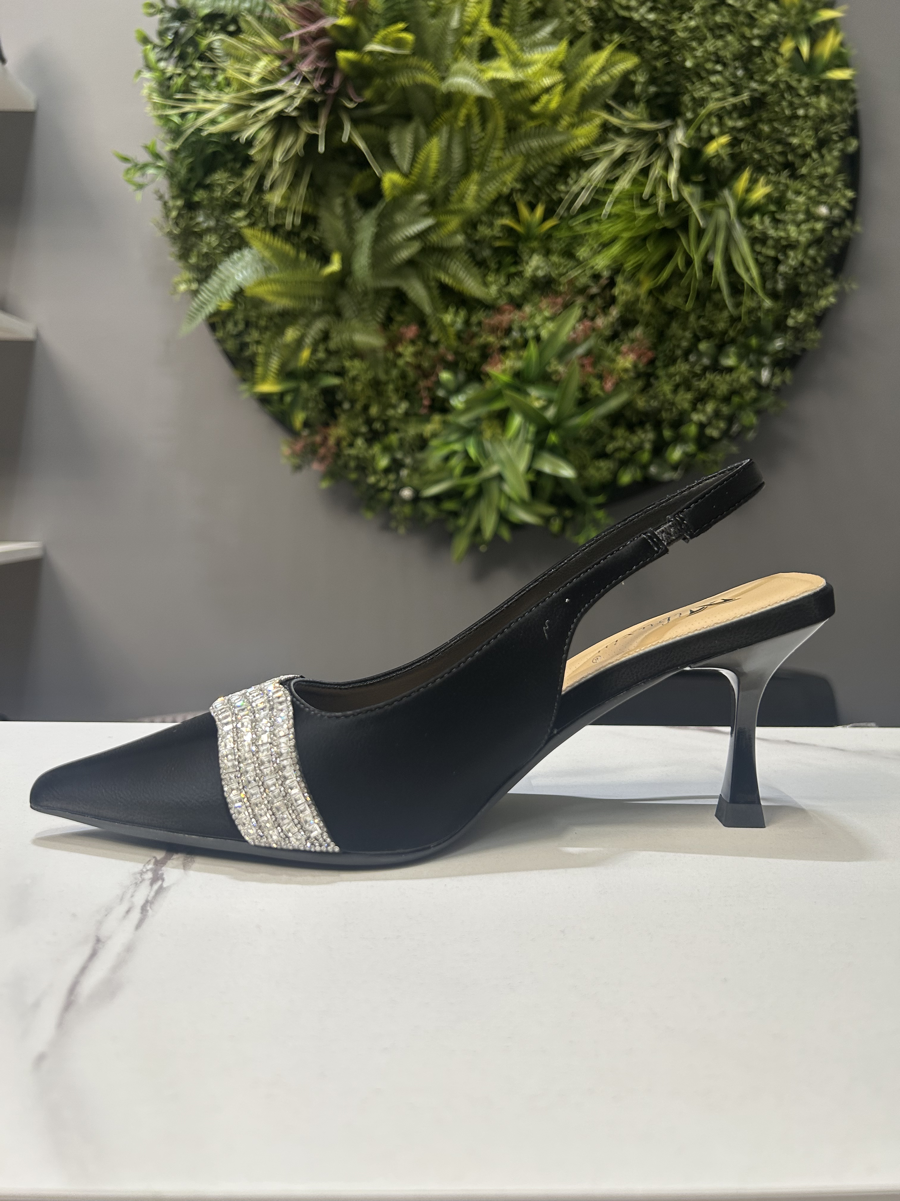 ZAZA Bianca Crystal Slingback Heels