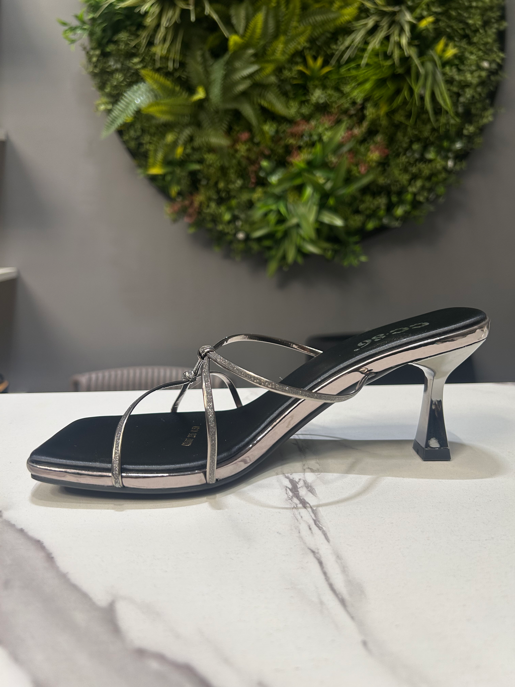ZAZA Elena Metallic Heel Sandals