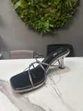 ZAZA Elena Metallic Heel Sandals