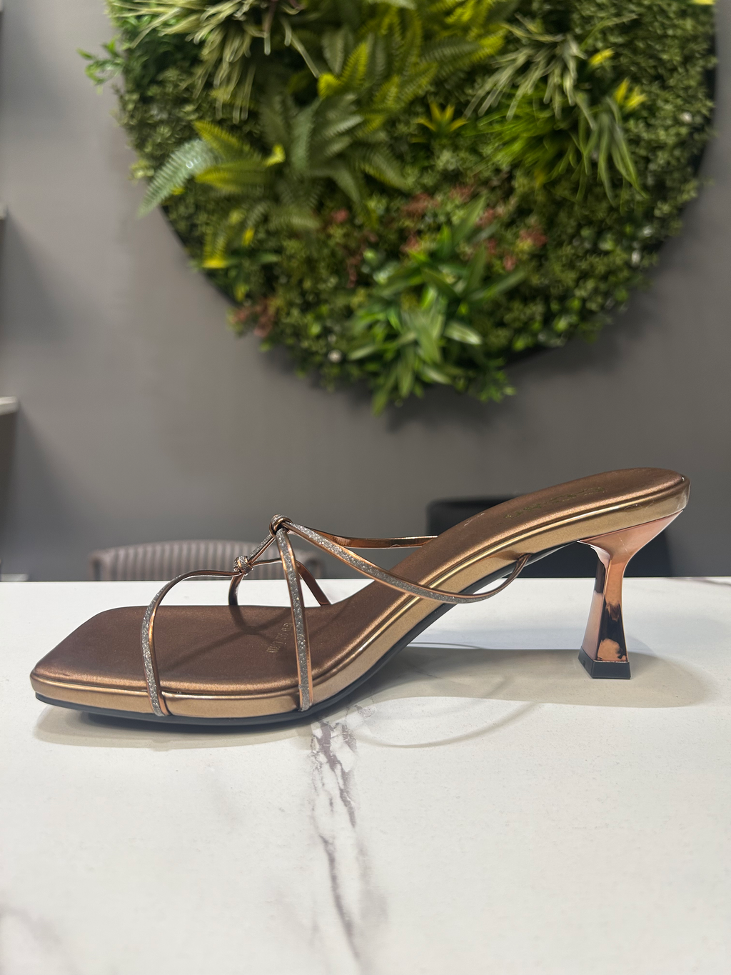 ZAZA Elena Metallic Heel Sandals