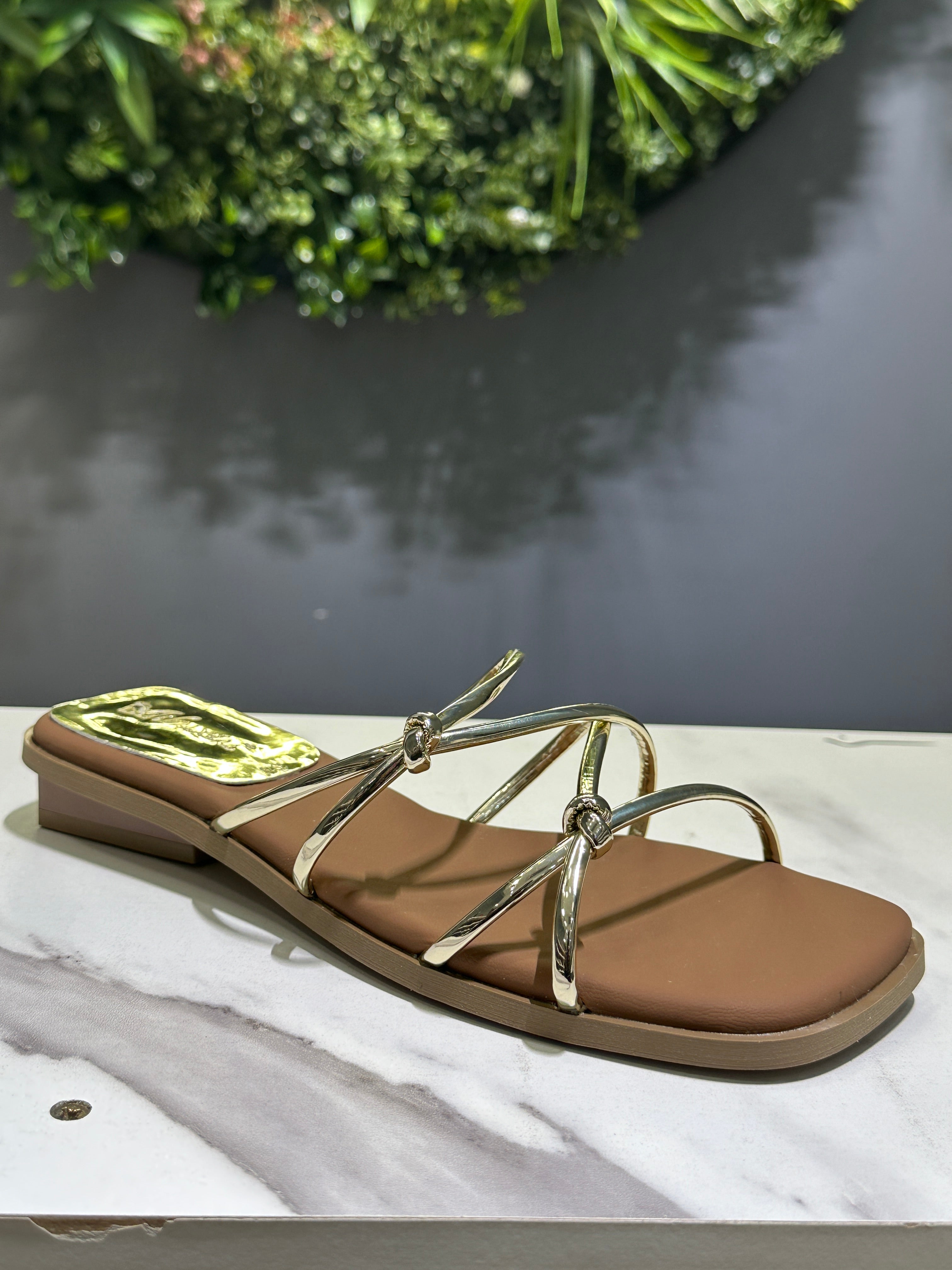 ZAZA Aurora Metallic Flat Sandals