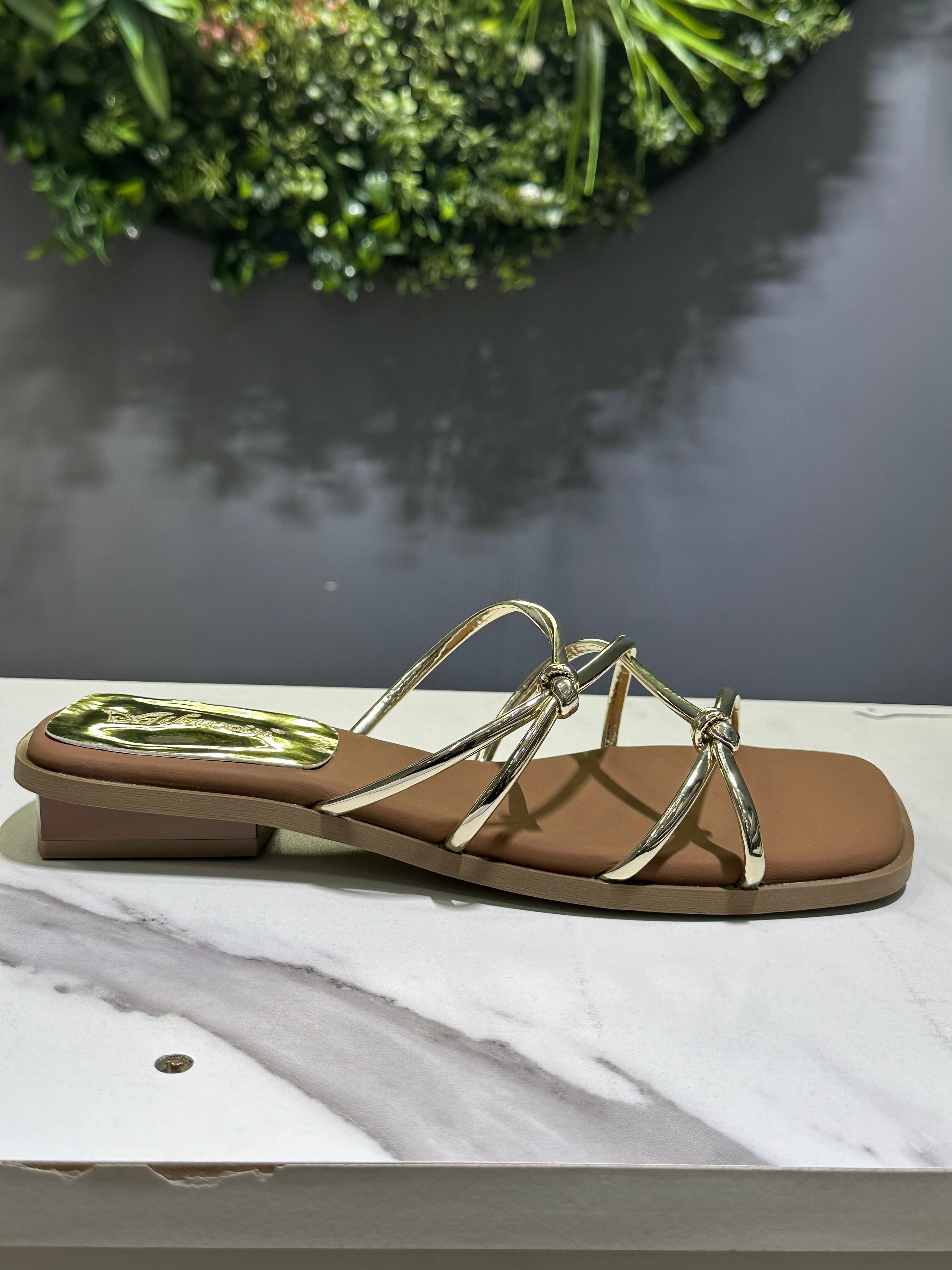 ZAZA Aurora Metallic Flat Sandals