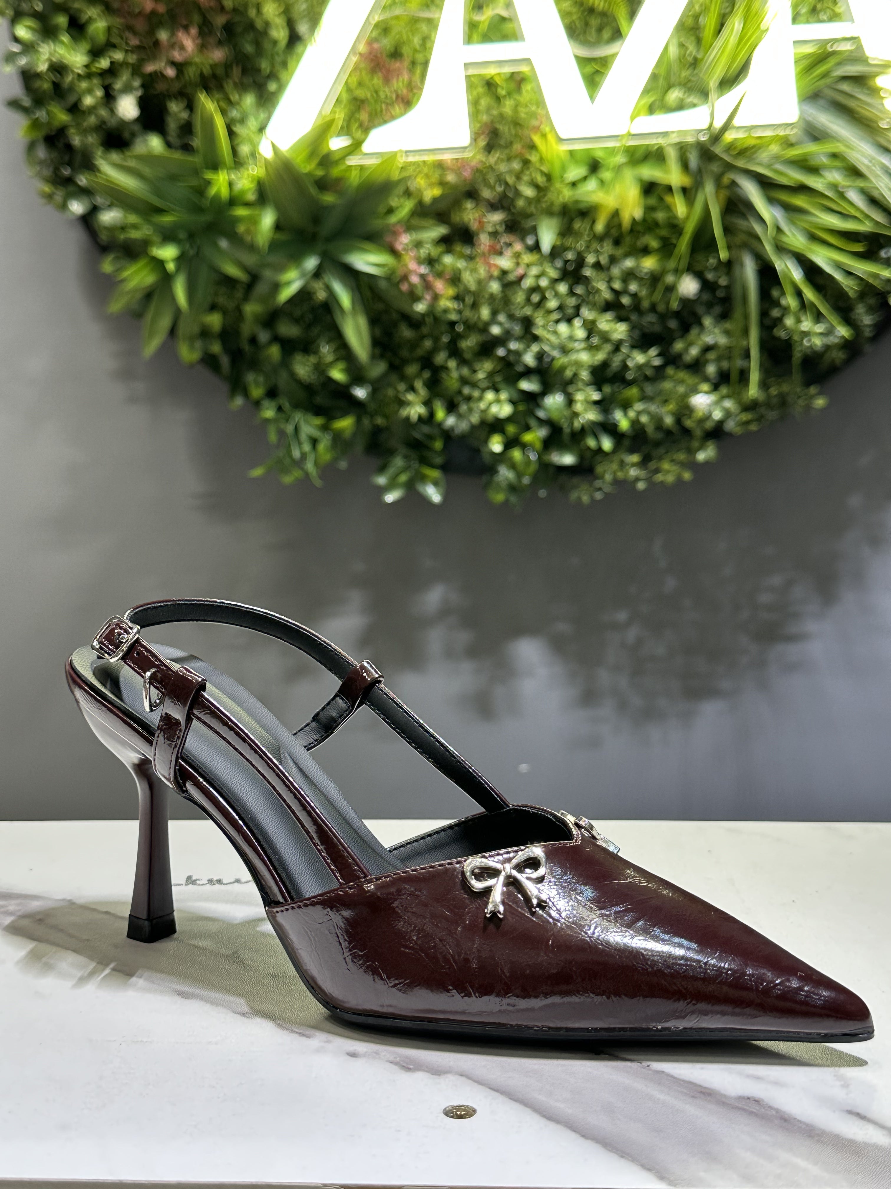 ZAZA Viviana – Bow Accent Slingback Heels