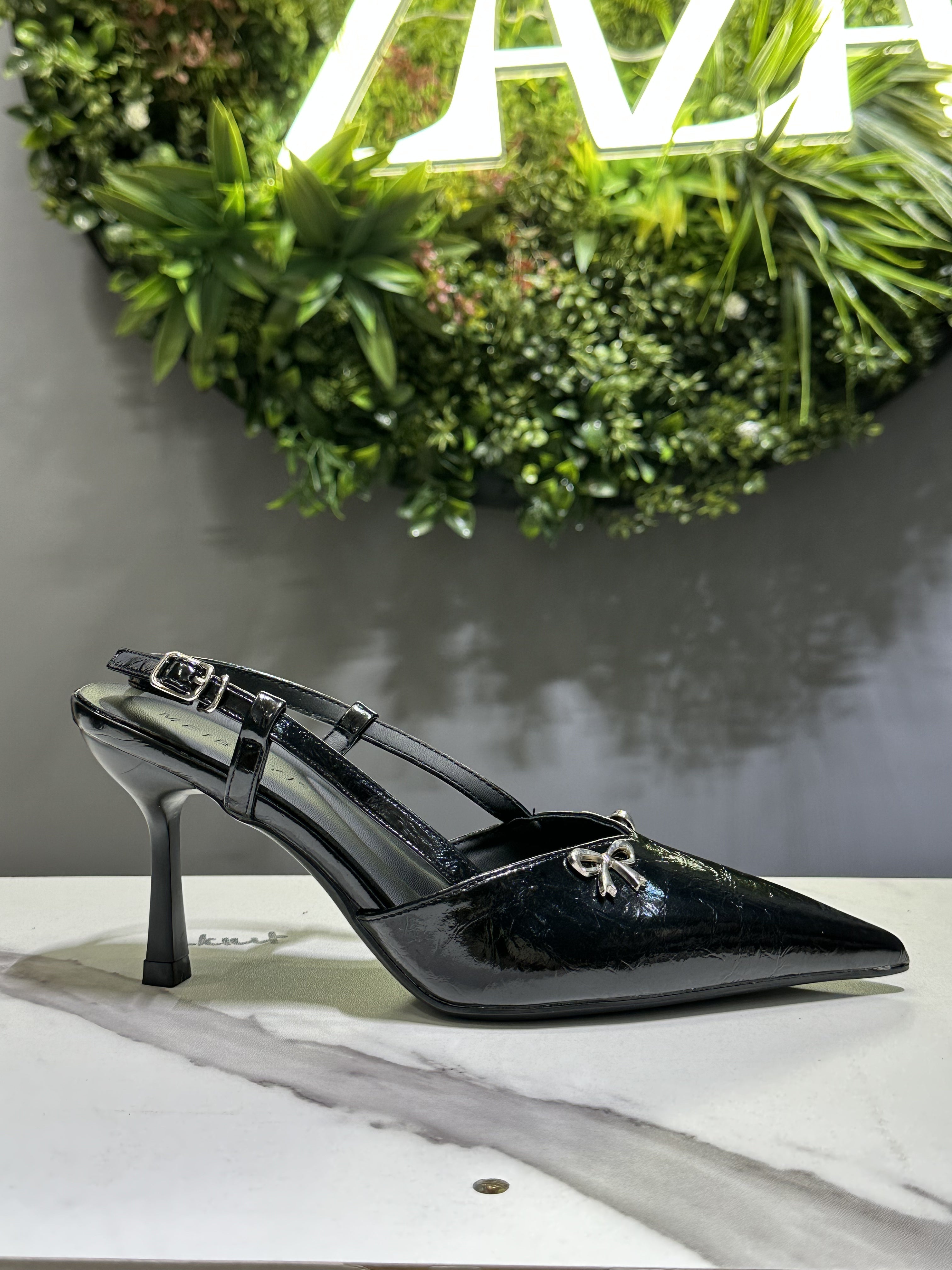 ZAZA Viviana – Bow Accent Slingback Heels