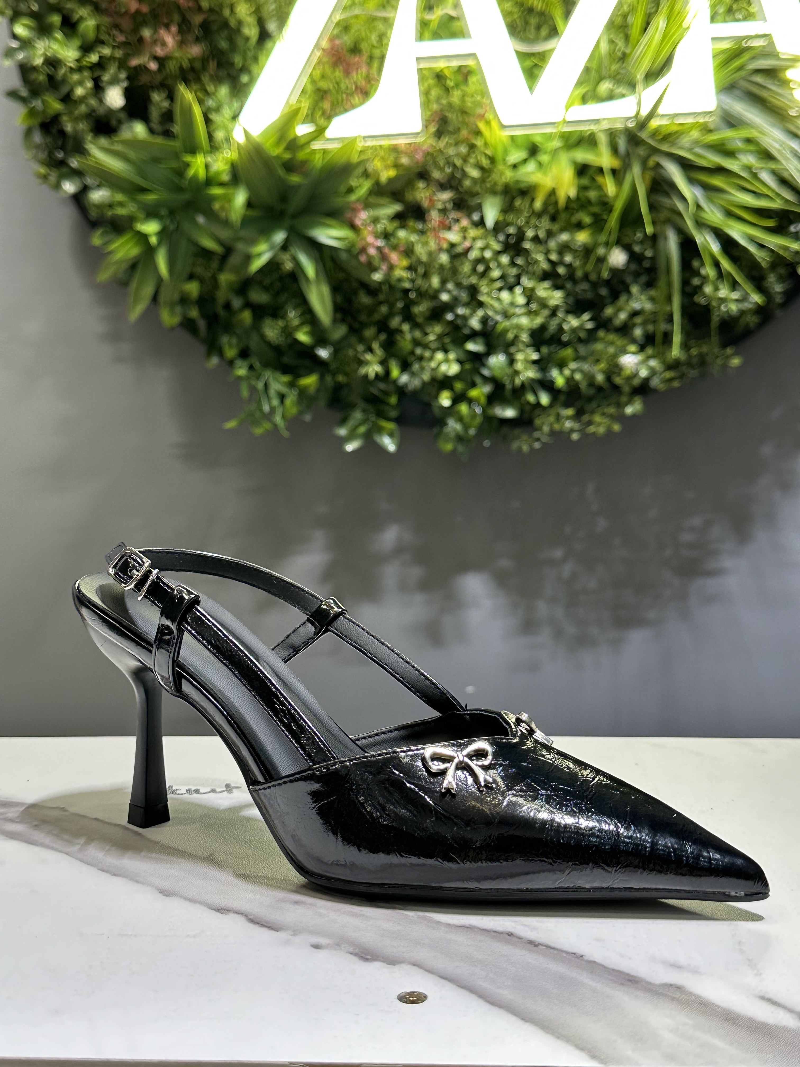ZAZA Viviana – Bow Accent Slingback Heels