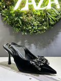 ZAZA Isabelle – Crystal Bow Slingback Heels